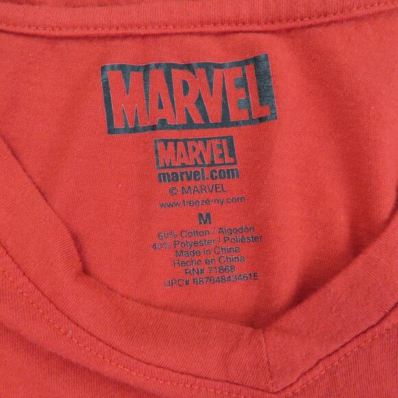 Marvel Comics Red Super Hero Graphic T-Shirt Thore Captiain America Spider Man - Picture 5 of 6